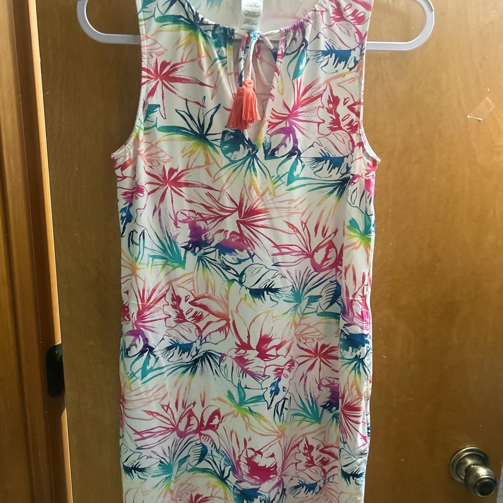 Tommy Bahama Rainbow Splash Split-Neck Swim Dress - Women's size XS